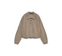 VERO MODA Vmexciting LS Polo Neck Pullover Boo, Visone Argenteo, XS