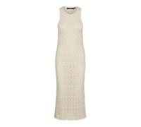 Vero Moda - Vestito canotta midi color crema in maglia all'uncinetto-Bianco S