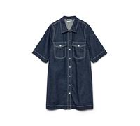 VERO MODA Vmfenja 2/4 - Pantaloncini in Denim Ga Noos, Blu Jeans Scuro, M