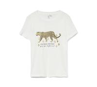 VERO MODA Vmfeo S/S O-Neck T-Shirt Jrs Btq Ga, Bianco, S