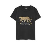 VERO MODA Vmfeo S/S O-Neck T-Shirt Jrs Btq Ga, Nero, M Donna