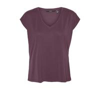 VERO MODA Vmfilli-Maglietta con Scollo a V Ga Noos T-Shirt, Winetasting, M Donna