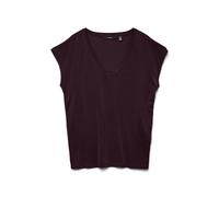 VERO MODA Vmfilli-Maglietta con Scollo a V Ga Noos T-Shirt, Winetasting, M Donna