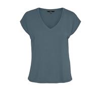 VERO MODA Vmfilli SS V-Neck Tee Ga Noos, Stormy Weather, S Donna