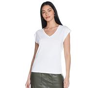 VERO MODA VMFILLI SS V-Neck Tee GA Noos T-Shirt, Bianco, S Donna