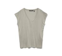 VERO MODA Vmfilli SS V-Neck Tee Ga Noos T-Shirt, Rivestimento Argento, M Donna