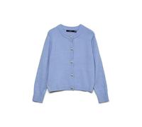 VERO MODA Vmfiona LS Short Button Cardigan Boo, Brunnera Blue, S Donna