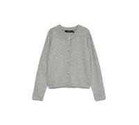 VERO MODA Vmfiona LS Short Button Cardigan Boo, Chiaro Grigio Melange, S Donna