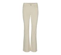 VERO MODA VMFLASH MR Flared Corduroy Pants, Farina d'avena, 27W x 32L