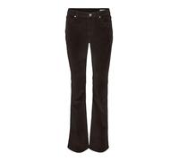 VERO MODA Vmflash Mr Flared Corduroy Pants Jeans Svasati, Torta al Cioccolato, 31W x 32L Donna