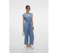 Vero Moda - VMFLEUR SS CULOTTE TENCEL JUMPSUIT GA Blu - Abbigliamento L Blu