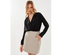 Vero Moda - Vmfortuneallison Hw Short Skirt Ga Grigio - Abbigliamento S Grigio