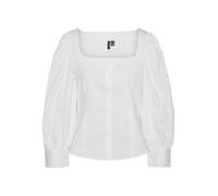 VERO MODA VMFRIDA LS Top Wvn GA, Bianco, L