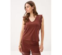Vero Moda - Vmgabby Sl V-Neck Top Jrs Ga Marrone - Abbigliamento S Marrone