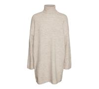 VERO MODA Vmgemma LS Rollneck Knit Dress VMA Noos Vestito Maglione, Plaza Tortora, M Donna