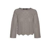VERO MODA Vmginger 3/4 Boatneck Pullover Ga Noos, Moon Rock, XS Donna