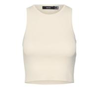 VERO MODA Vmginny SL O-Neck Crop Top Noos Lavorato a Maglia, Eggnog, S Donna