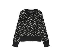 VERO MODA Vmgold Art LS O-Neck Pullover, Nero, L