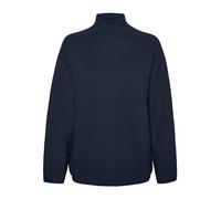 VERO MODA Vmgold LS Ga-Pullover a Righe a Collo Alto Maglione Lavorato a Maglia, Blazer Blu Marine, XS Donna