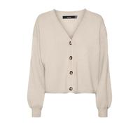 VERO MODA Vmgold Roll LS-Cardigan con Scollo a V Maglione, Betulla, S Donna