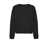VERO MODA VMGOLD Roll LS O-Neck Pullover, Nero, L