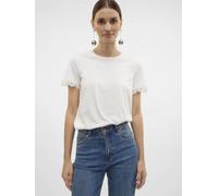 Vero Moda - VMHANNE FRANCIS SS TOP BOX JRS GA SLEEVE Bianco - Abbigliamento M Bianco
