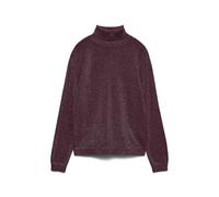 Vero Moda Vmhappyglitter LS Rollneck Pullover Boo, Vino, L Donna