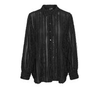 VERO MODA Vmhariet LS Wvn Ga-Maglietta Camicia, Nero, XS Donna
