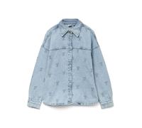 Vero Moda - VMHAYDEN LS OVERSIZED EMB SHIRT RA339 Blu - Abbigliamento L Blu