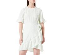 Vero Moda Vmhenna 2/4 O-Collo Abito Corto Noos Avvolgente, Verde Pastello/AOP:Mini Henné Vic, M Donna
