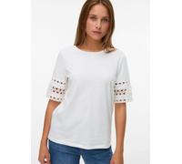 Vero Moda - Vmivacy 2/4 O-Neck Top Jrs Btq Bianco - Abbigliamento XS Bianco