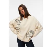Vero Moda - VMIVALO LS OVERSIZE SWEATSHIRT JRS GA Bianco - Abbigliamento XS Bianco