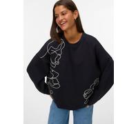 Vero Moda - VMIVALO LS OVERSIZE SWEATSHIRT JRS GA Nero - Abbigliamento S Nero