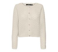 VERO MODA Vmjackie LS O-Neck Cardigan Boo Maglione, Birch/Dettagli: Solido, XS Donna