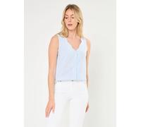 Vero Moda - Vmjackie V-Neck S/L Top Wvn Lcs Blu - Abbigliamento XS Blu