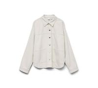 Vero Moda - Camicia giacca di jeans color crema con tasche sul davanti-Bianco XS