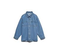 VERO MODA Vmjane LS Oversize Denim Shirt, Media Blu Denim, M