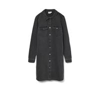 VERO MODA Vmjennie LS-Pantaloncini Mix Noos Abito, Denim Nero, L Donna