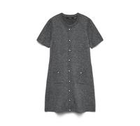 VERO MODA Vmjohanna SS O-Neck Dress Exp, Melange Grigio Medio, M