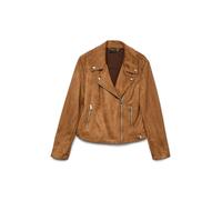 VERO MODA Vmjose Noos-Giacca in Finta Pelle Scamosciata, Cognac, XS Donna