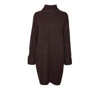 Vero Moda - Vestito corto in maglia marrone cioccolato con collo alto L