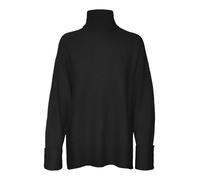 VERO MODA Vmjupiter LS-Pullover a Collo Alto Maglione Lavorato a Maglia, Nero, XS Donna