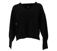 VERO MODA Vmjupiter-Pullover con Scollo a V Maglione Lavorato a Maglia, Nero, XS Donna