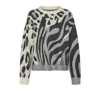 VERO MODA Vmkai-Pullover Ga Boo Maglione Lavorato a Maglia, Betulla/Dettaglio: Griffin e Asfalto, M Donna