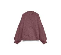 VERO MODA Vmkaia LS Maglione con Collo Alto, Marrone Rosa, L