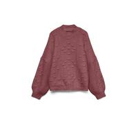 VERO MODA Vmkaia LS Maglione con Collo Alto, Marrone Rosa, XL