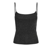 VERO MODA Vmkanva Jrs-Canottiera con Glitter Top, Black/Detail:Silver Lurex, S Donna
