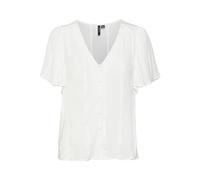 VERO MODA Vmkanva SS Wvn Ga Top da Donna, Bianco, S