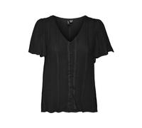 VERO MODA Vmkanva SS Wvn Ga Top da Donna, Nero, S