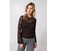 Vero Moda - VMKANYA LS O-NECK SHORT TOP JRS GA Marrone - Abbigliamento L Marrone
